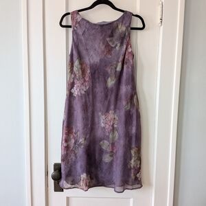 Vintage Y2K Purple Floral Slip Dress
